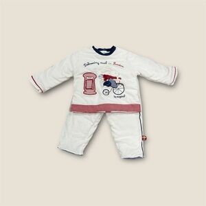 Mayoral White and Navy Thick Warm Baby Outfit 3-6m